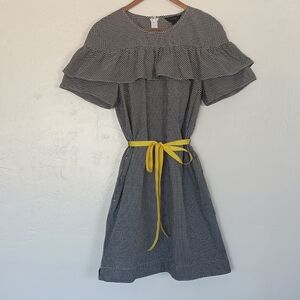 J. Crew Black and White Gingham Dress